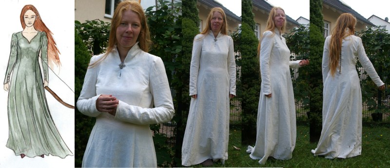 Kleid ungefärbt